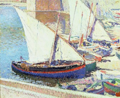 Fishing boats by Henri Martin